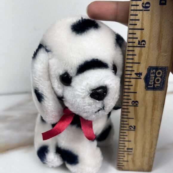 Vintage Cute Dalmatian Dog Spotted Plushie Stuffed Animal Toy Mini 5.5in Retro - Picture 5 of 12